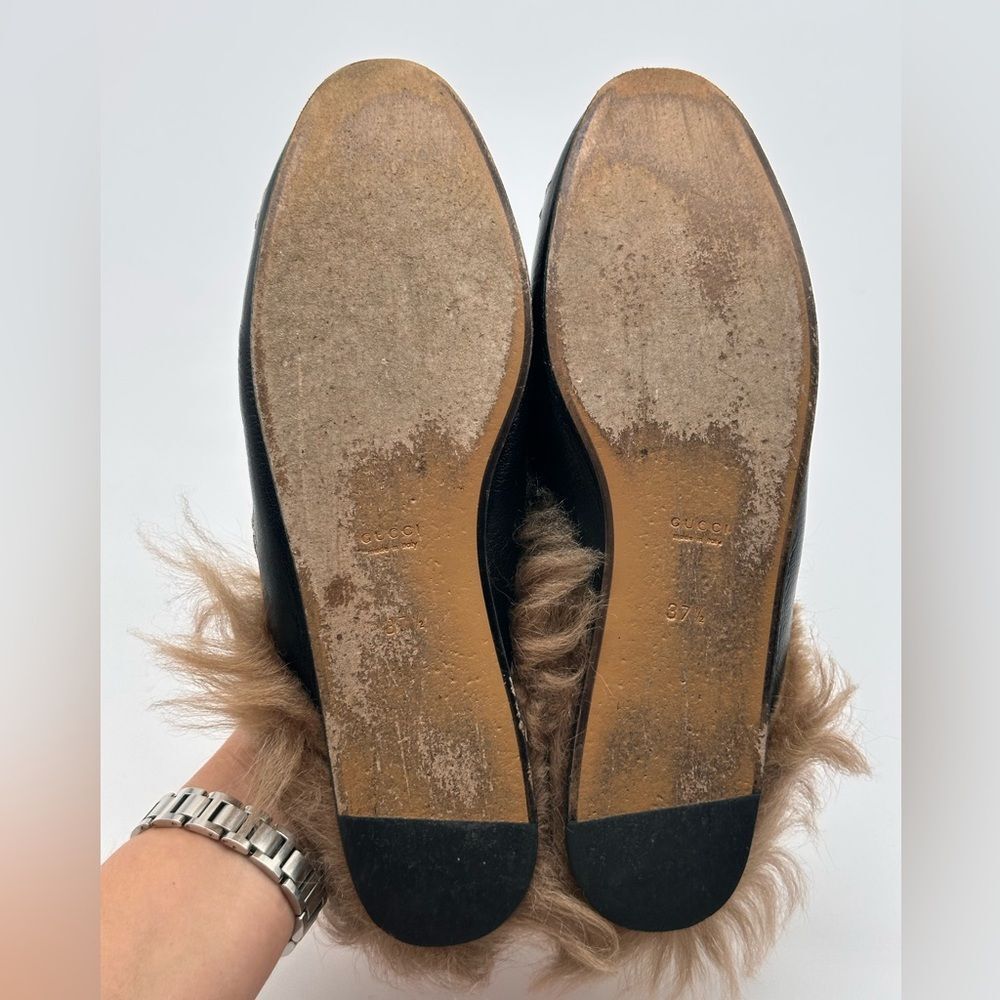 Gucci Princetown Horsebit Embroidered Bees Stars Leather
Loafer Mule EU 37.5 - Picture 8 of 13